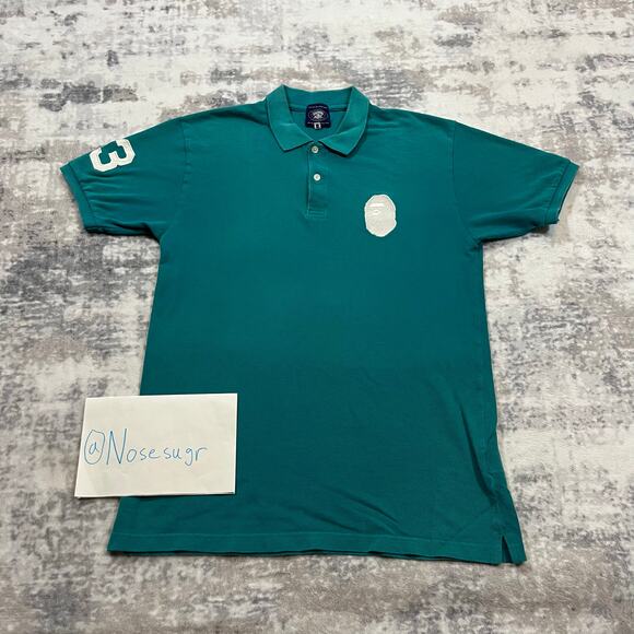 Authentic Bape 2000's Ape Head Polo XL - Picture 1 of 7